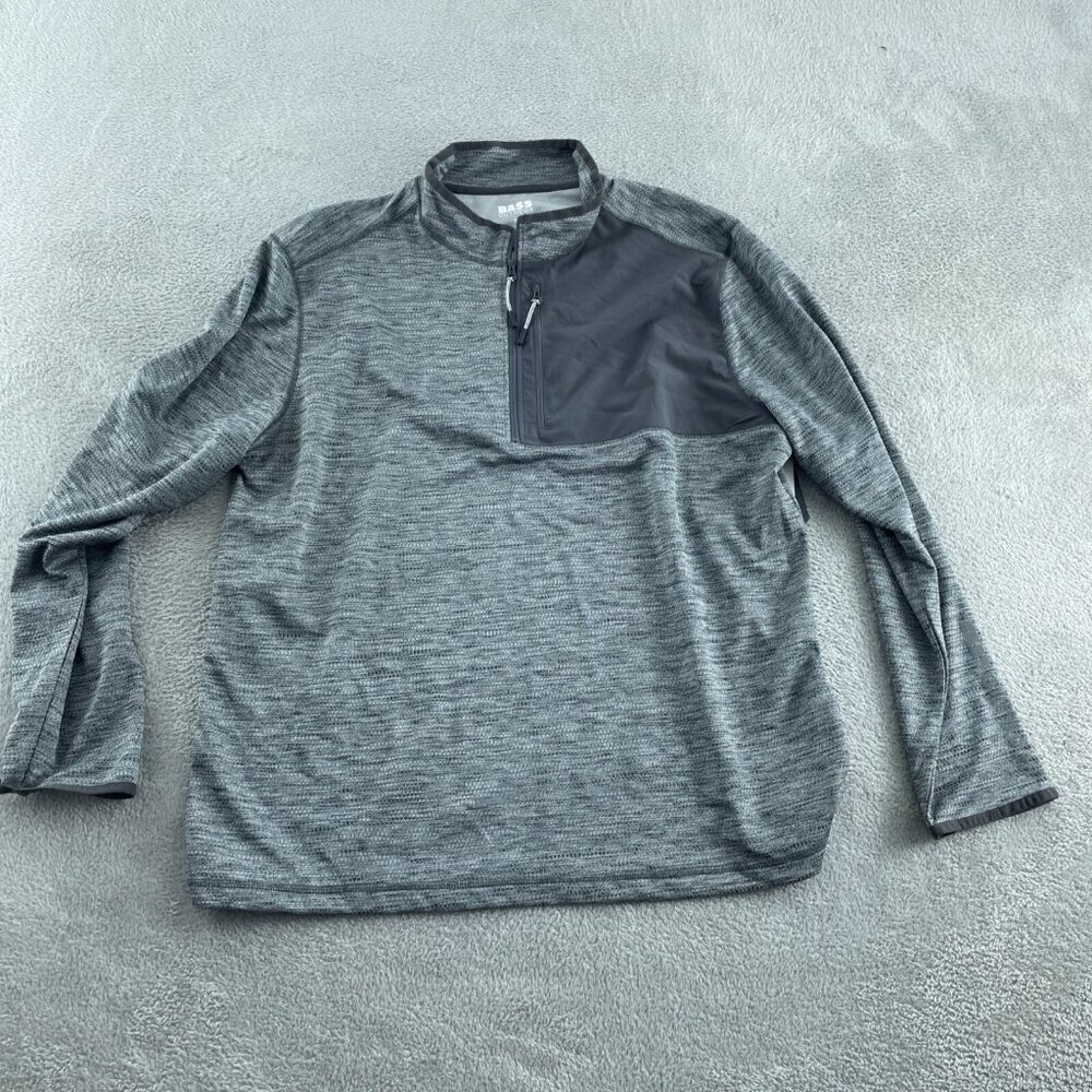 Bass Outdoor Climber Quarter Zip Pullover XL Mens Long Sleeve 5508